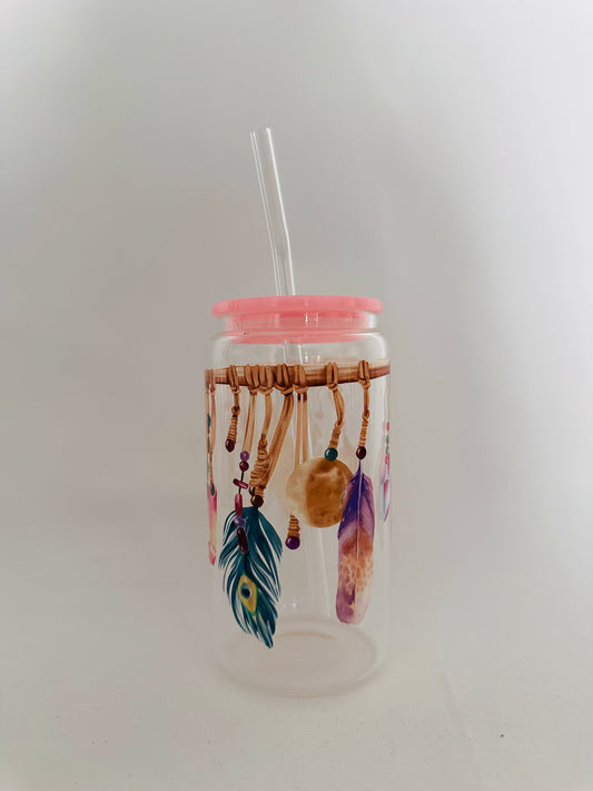 Boho Glass Can